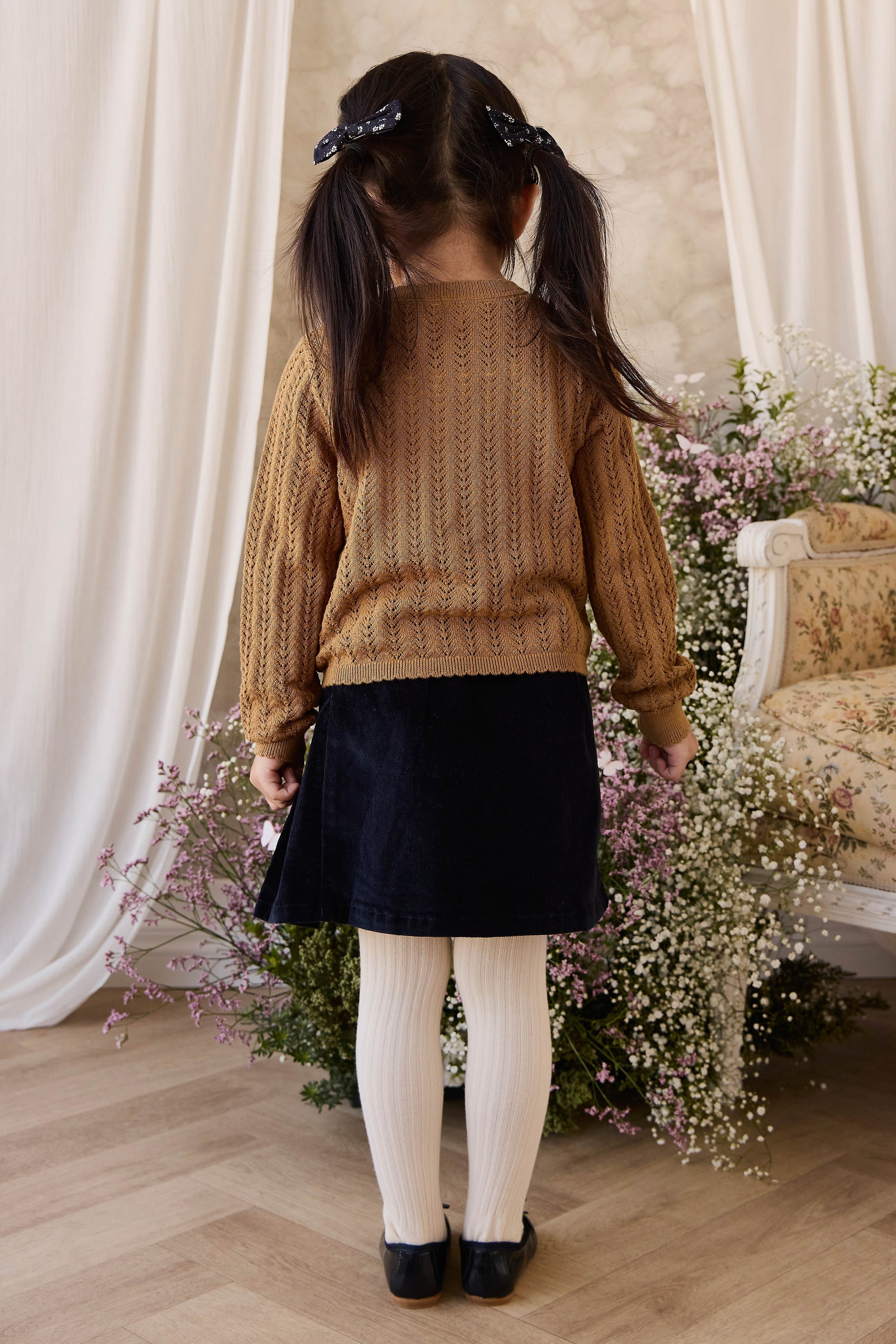 Jupe mini structurée bleu marine pour fille Style classique au quotidien