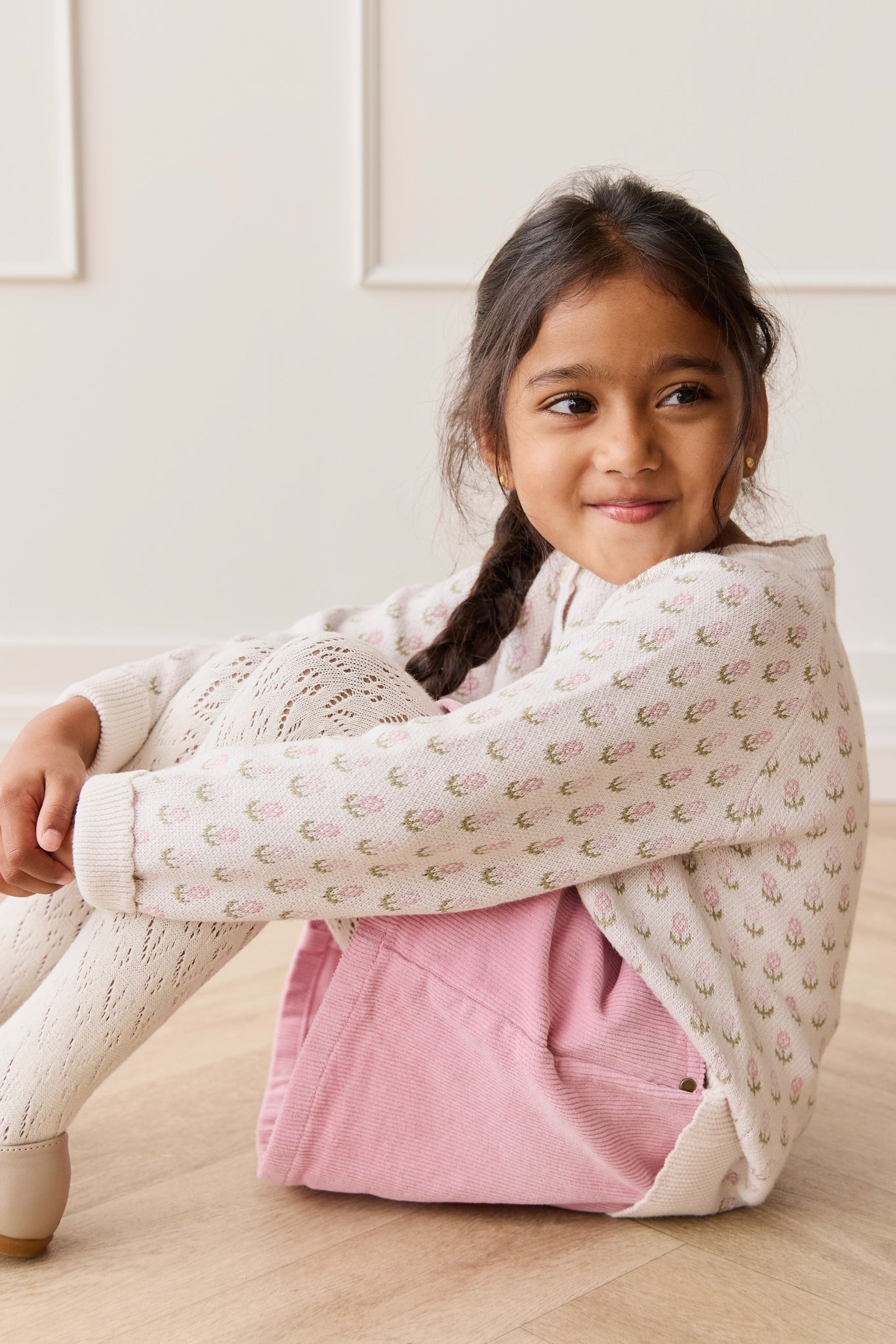 Jupe Mini Fille Rose Côtelée Taille Élastique Mélange Coton Doux Quotidien Décontracté