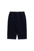 Pantalon Garçon Bleu Marine en Coton Coupé Ceinture Élastique Coupe Structurée