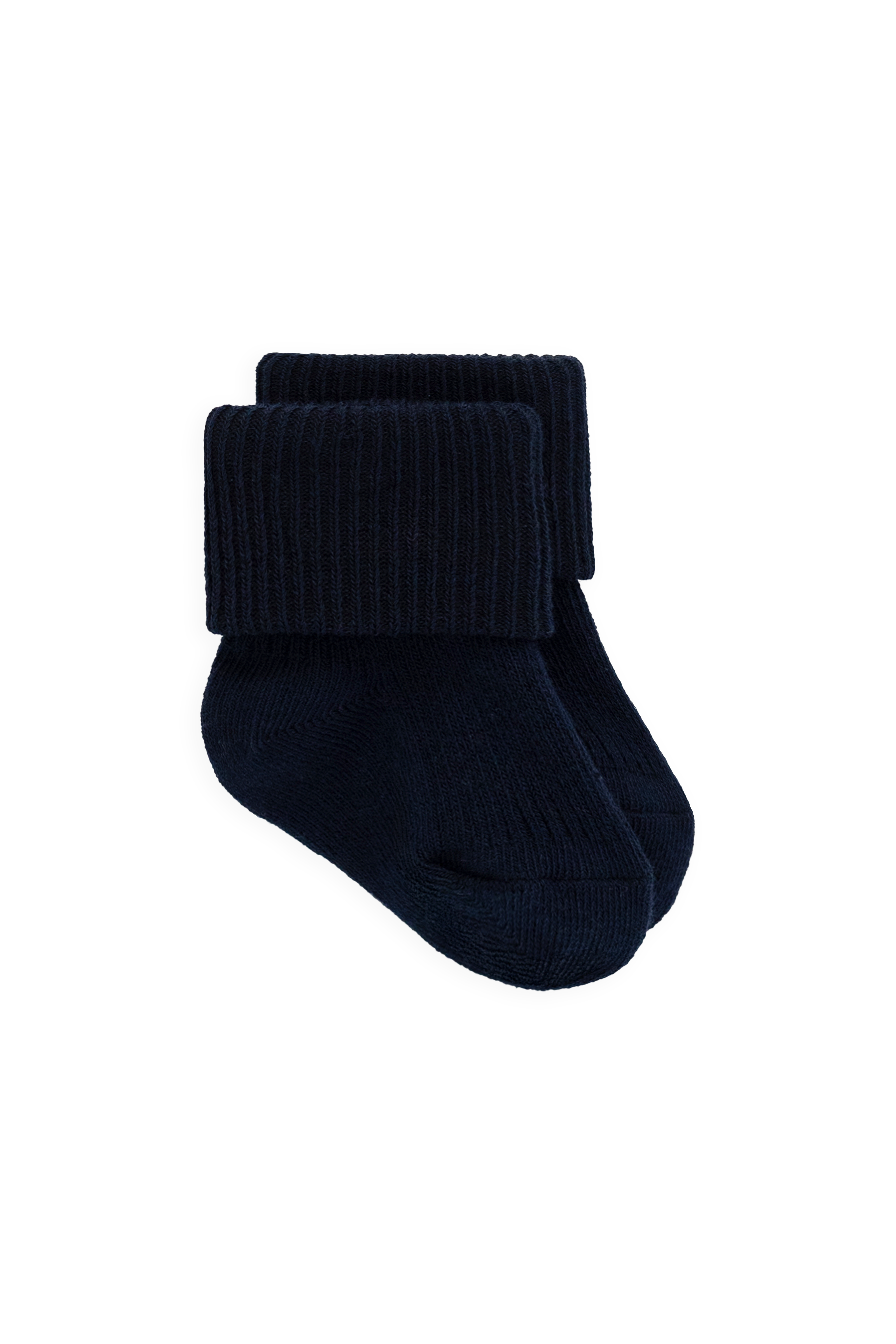 Chaussettes côtelées bleu marine pour bébés et tout-petits