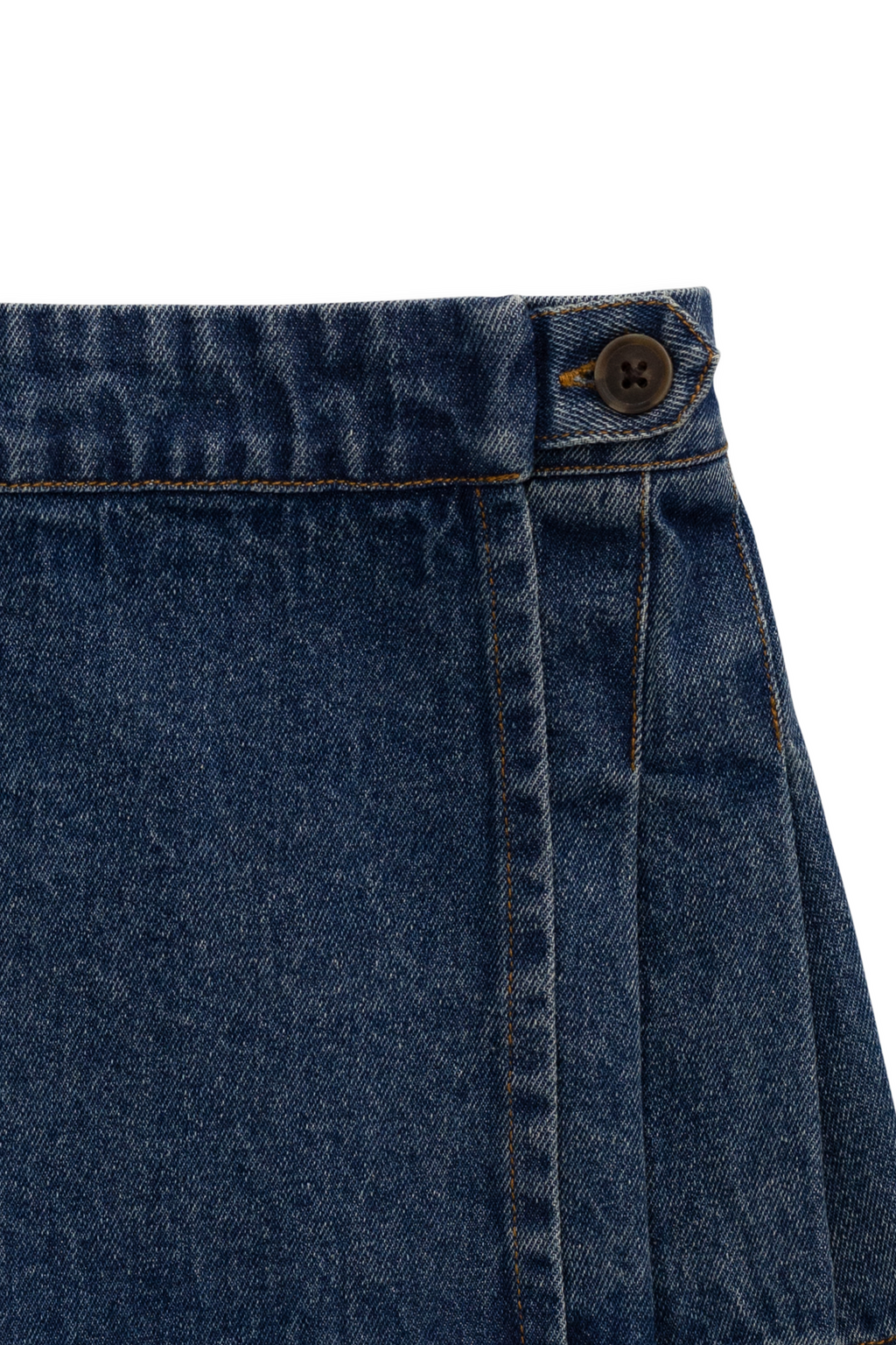 Jupe trapèze en jean classique pour fille, en coton doux, pour tous les jours