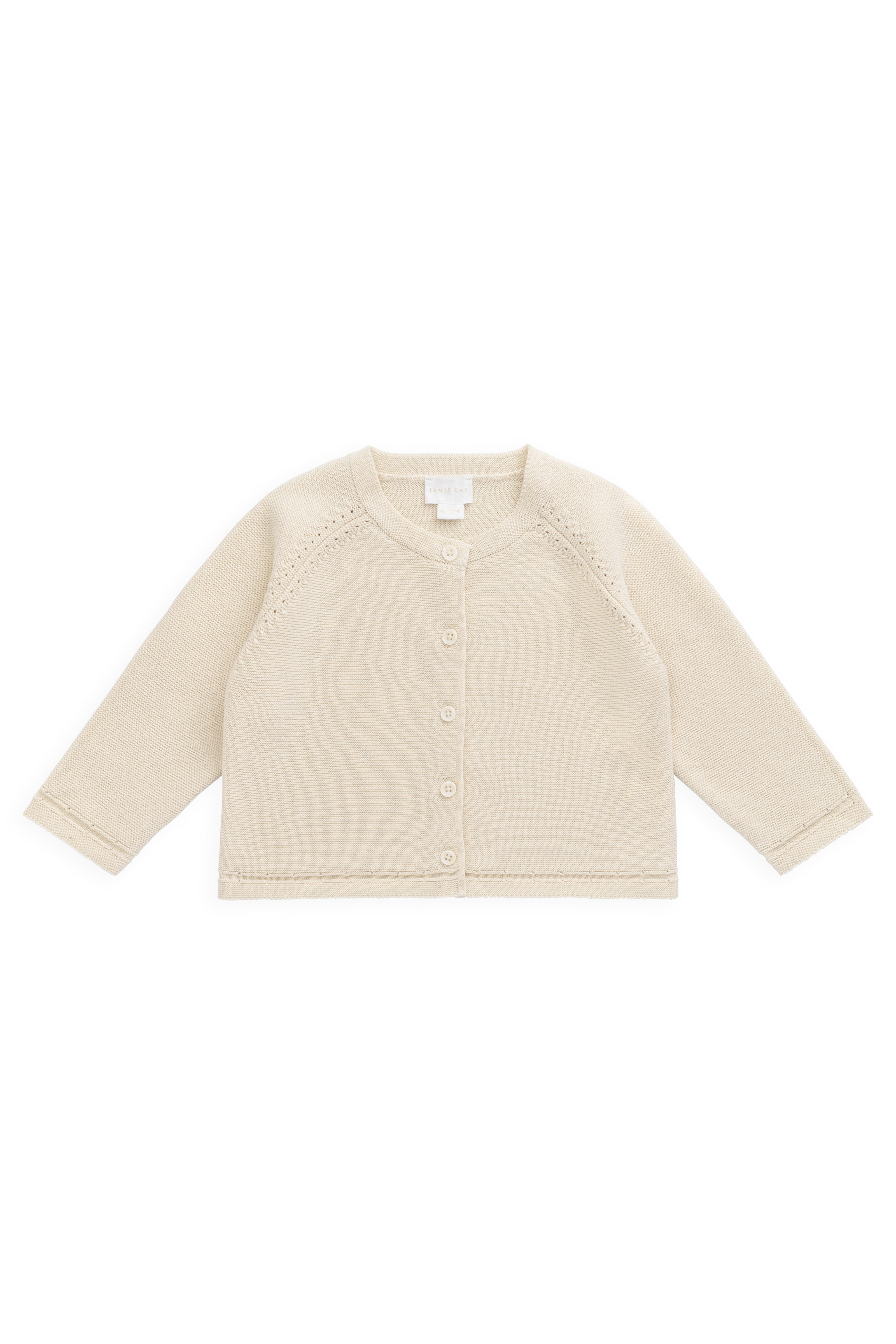 Gilet en maille vanille doux boutonné pour bébés filles
