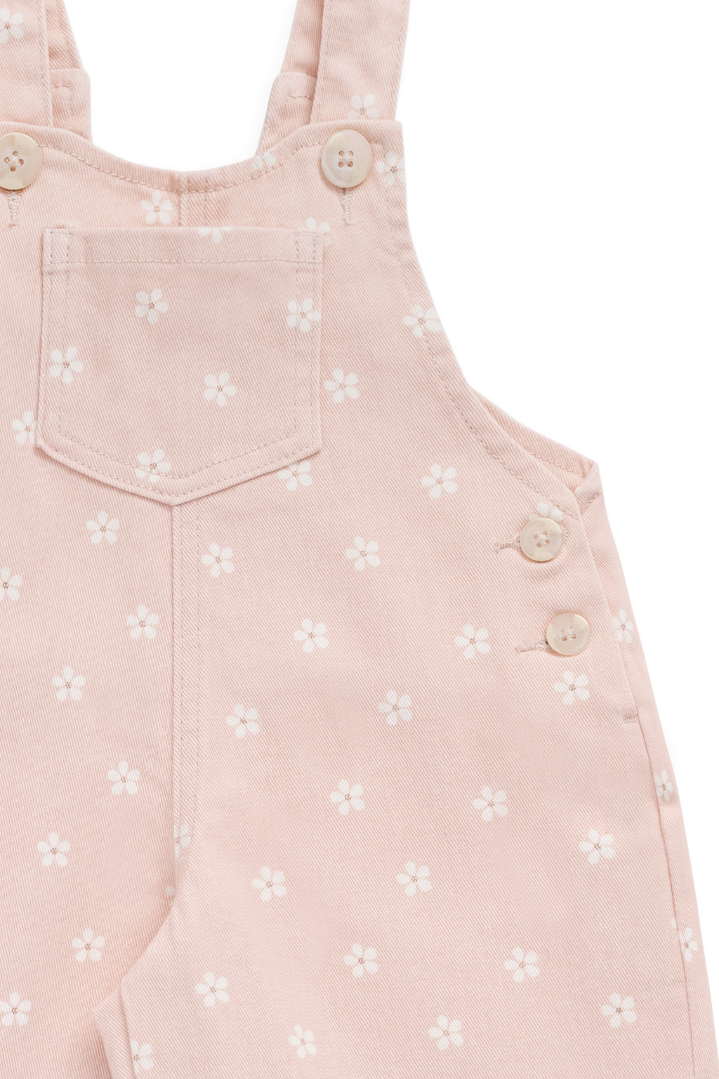 Salopette Fille en Coton Rose à Imprimé Floral et Jambes Larges