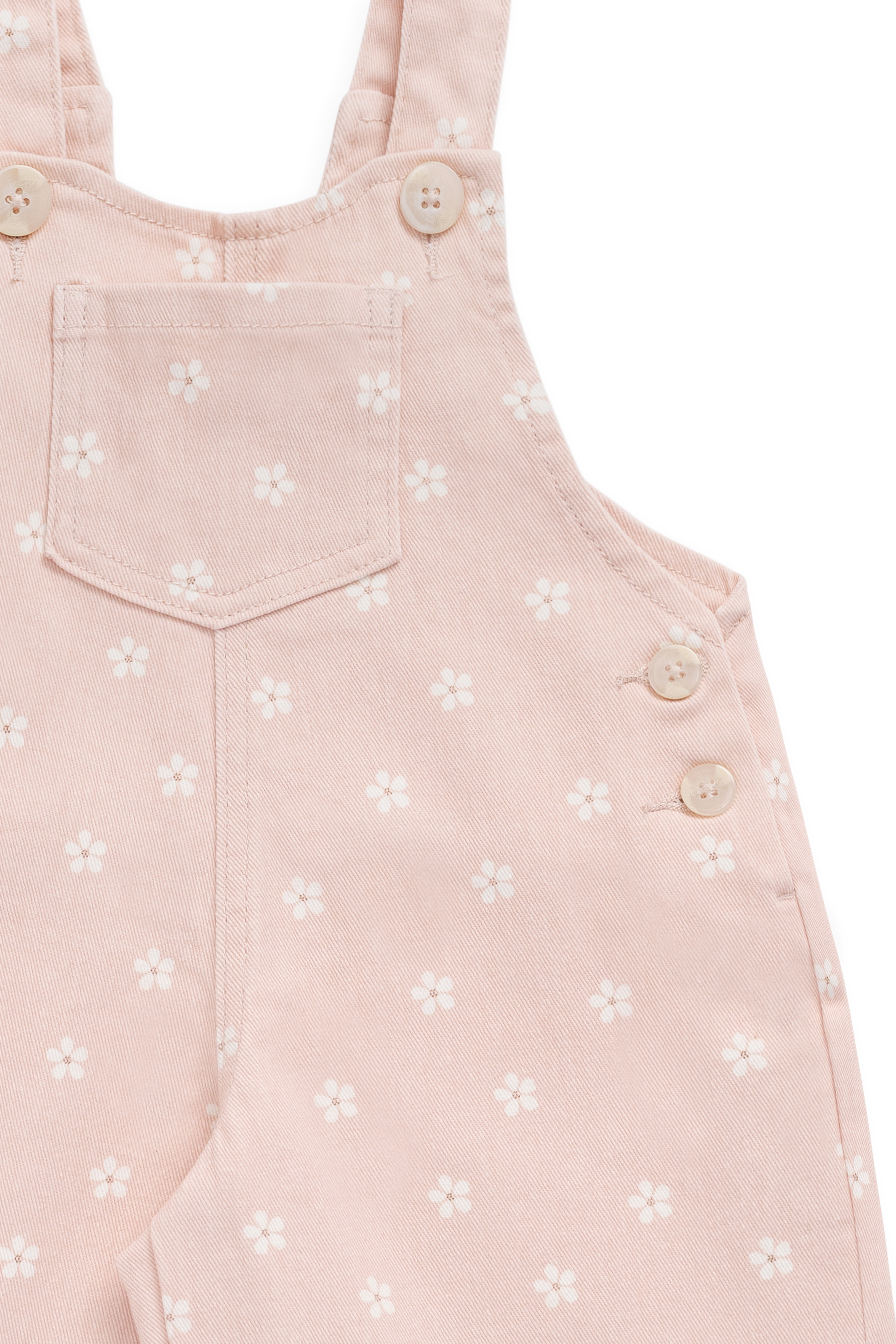 Salopette Fille en Coton Rose à Imprimé Floral et Jambes Larges