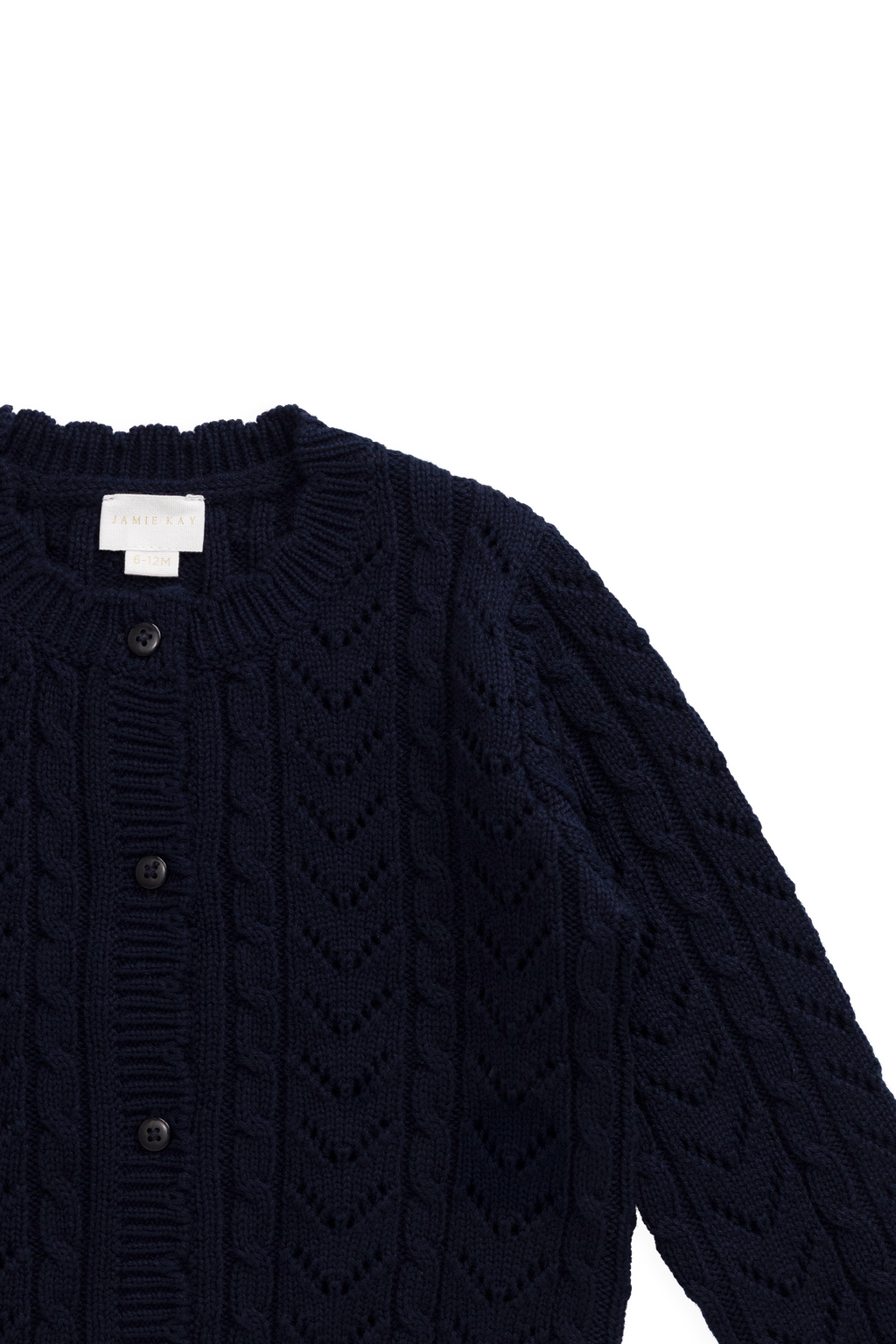 Gilet en coton tricoté pour fille, bleu marine, avec boutons, doux et respirant, pour superposer