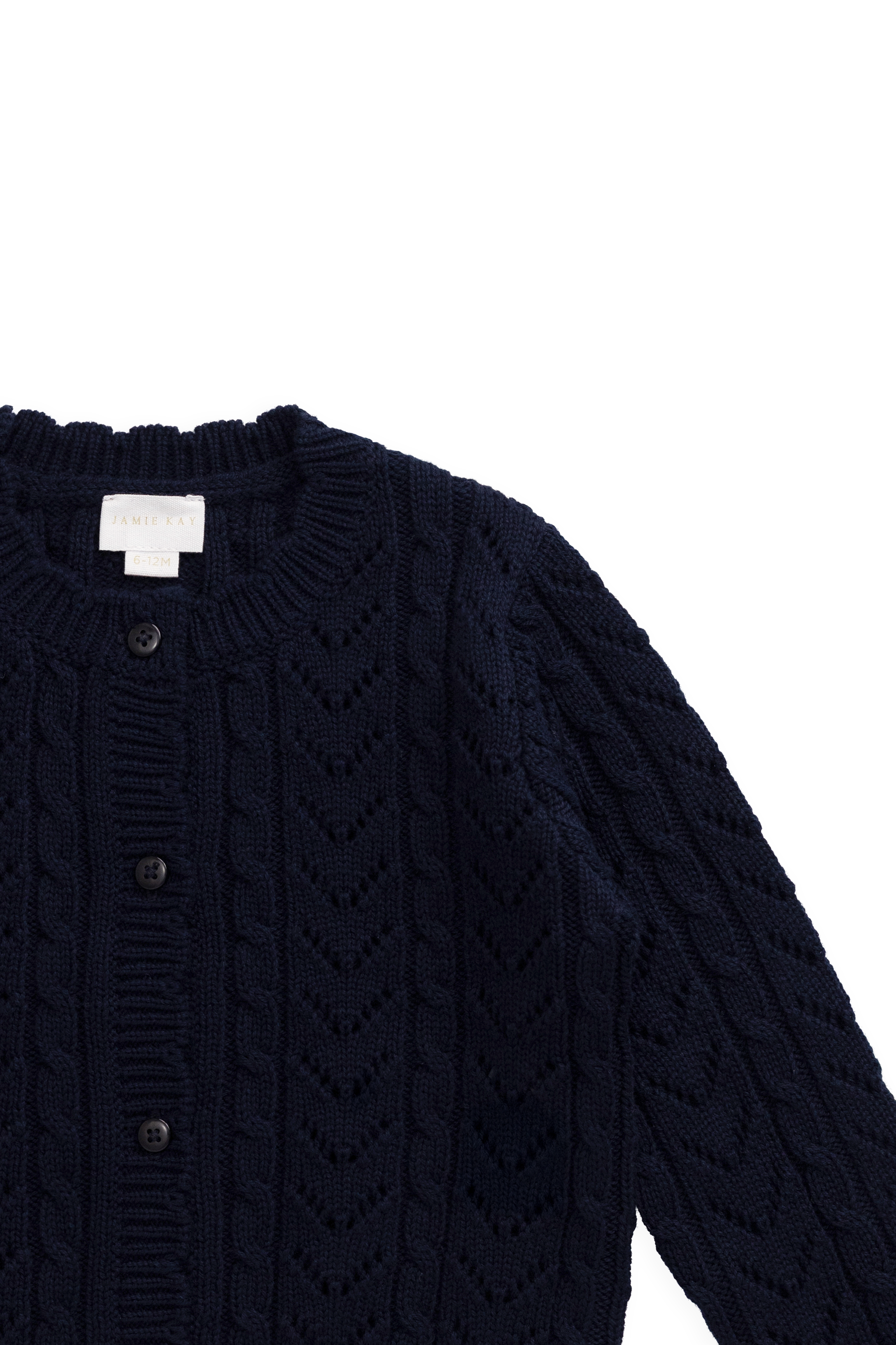 Gilet en coton tricoté pour fille, bleu marine, avec boutons, doux et respirant, pour superposer