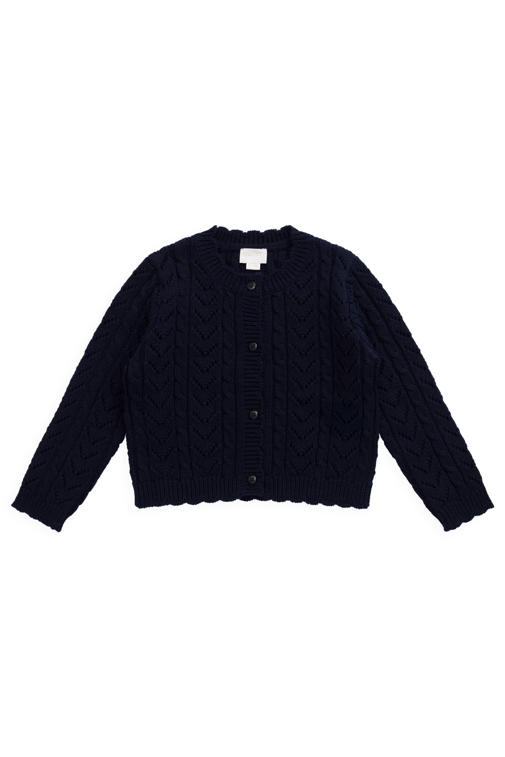 Gilet en coton tricoté pour fille, bleu marine, avec boutons, doux et respirant, pour superposer