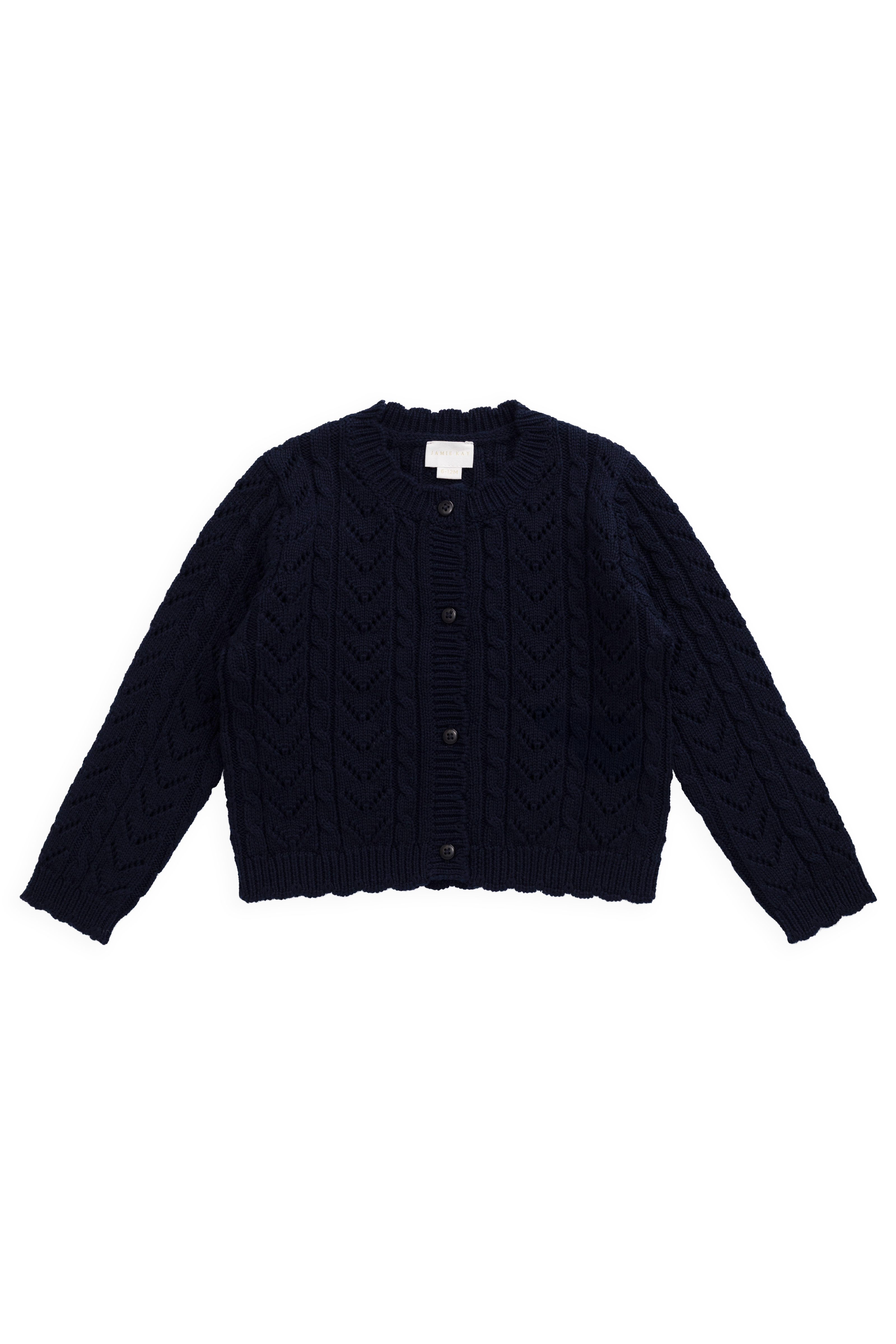Gilet en coton tricoté pour fille, bleu marine, avec boutons, doux et respirant, pour superposer