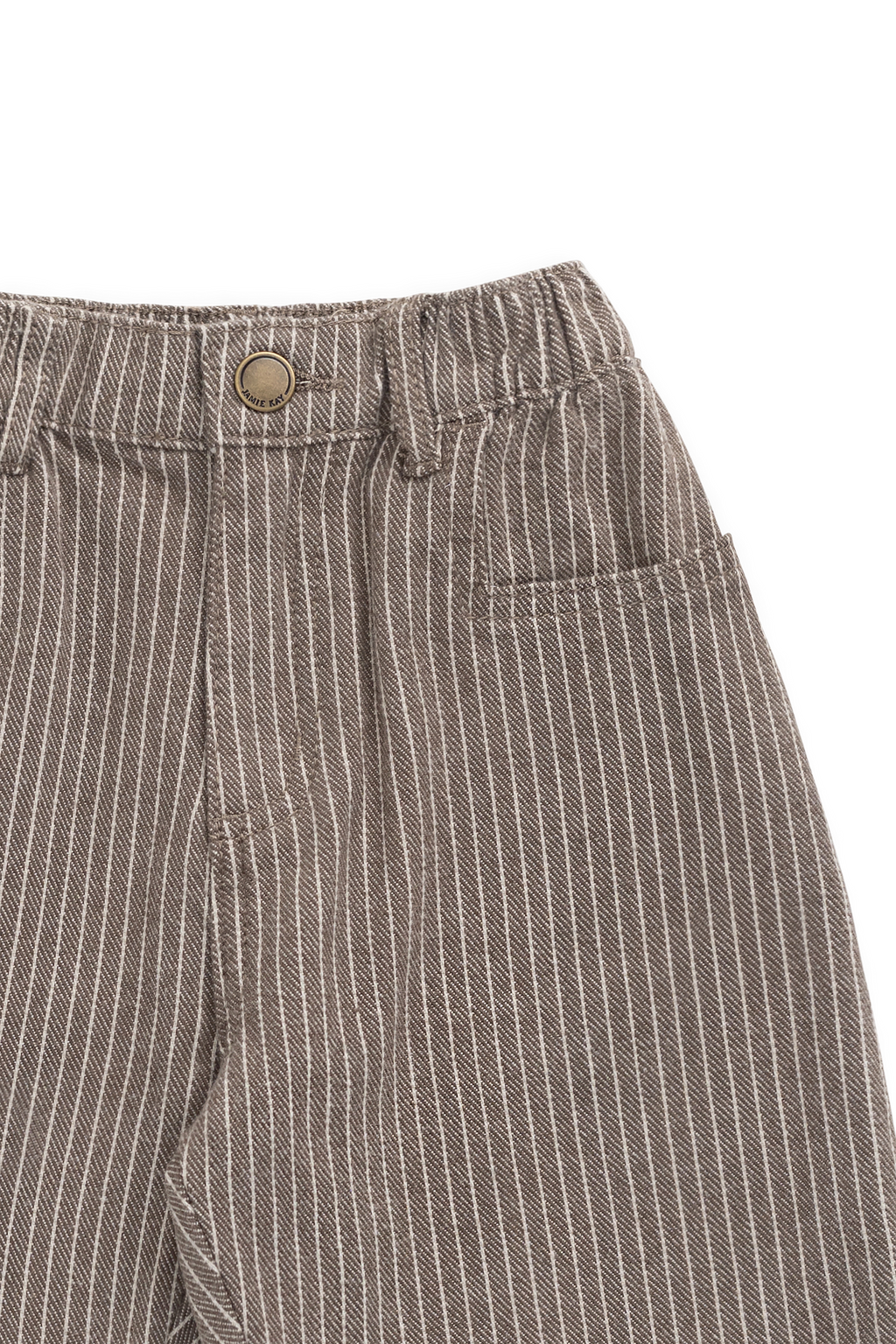 Pantalon droit décontracté pour garçon, mini-rayures, coton, taille élastique, décontracté