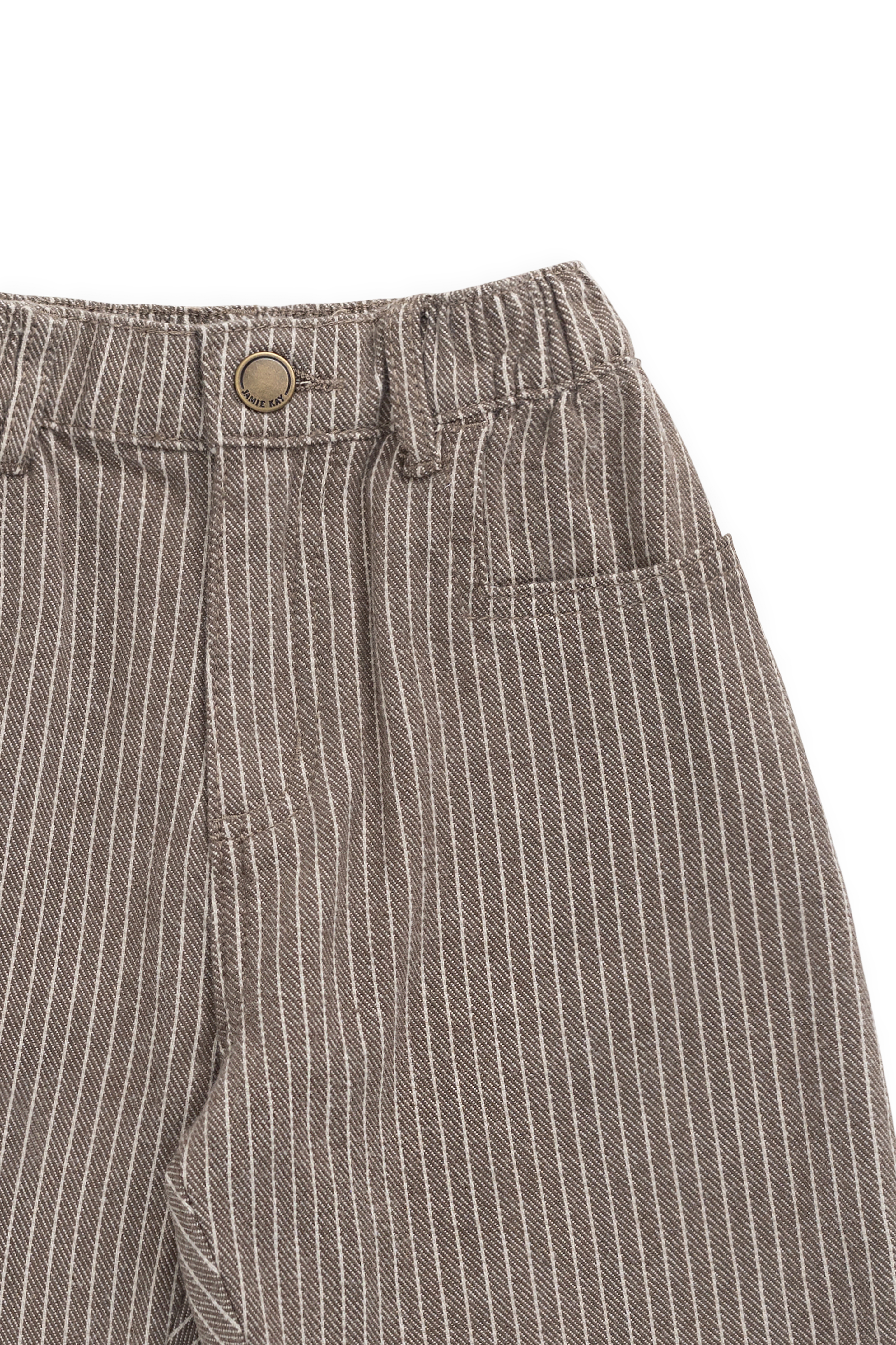 Pantalon droit décontracté pour garçon, mini-rayures, coton, taille élastique, décontracté